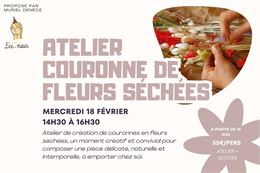 Atelier couronne de fleurs séchées