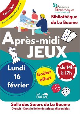 Après-midi jeux La Baume - Réseau des bibliothèques du Haut-chablais