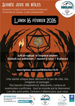 Soirée Jeux de rôles_Saint-Etienne-de-Cuines - Declicc