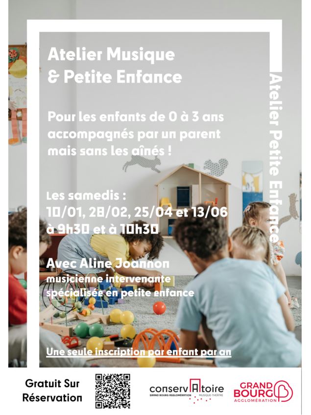 Affiche_ateliers-musique-et-petite-enfance - ©Grand Bourg Agglomération