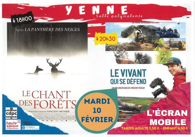 Cinéma Yenne : projection de deux films_Yenne