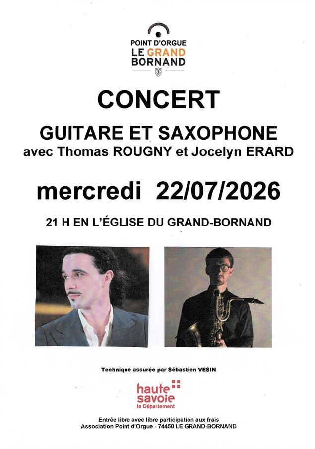 Concert guitare et saxophone_Le Grand-Bornand