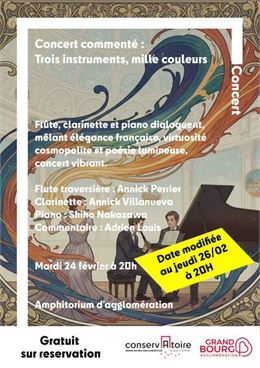 Affiche concert commenté Changement de date - ©Grand Bourg Agglomération