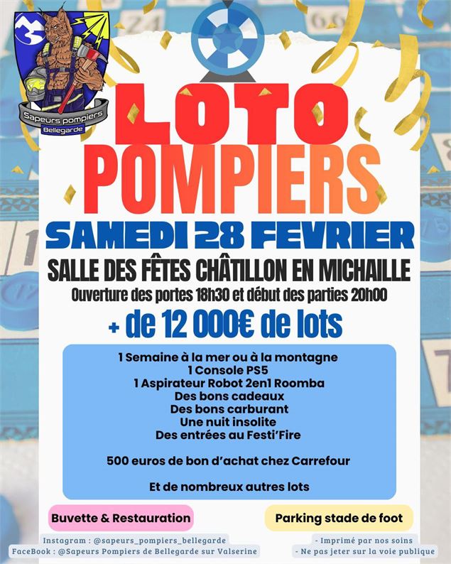 Loto des sapeurs-pompiers de Valserhône - sapeurs-pompiers de Valserhône