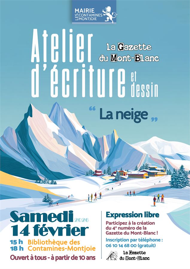 Atelier d’écriture et dessin avec le journal La Gazette du Mont-Blanc_Les Contamines-Montjoie