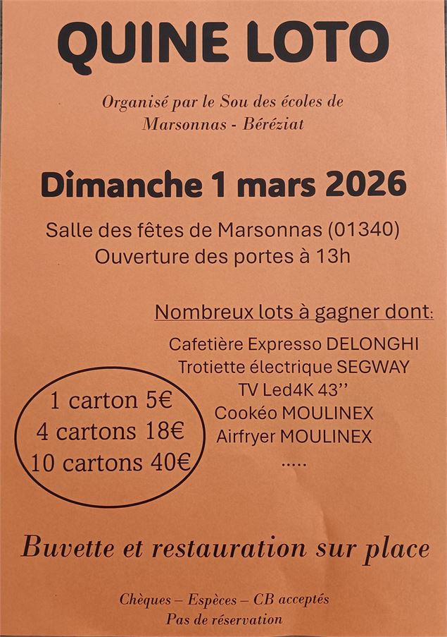 Quine Loto à Marsonnas - 0000000