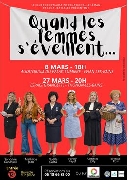 6 femmes en tenues de différentes professions - Club Soroptimist du Léman