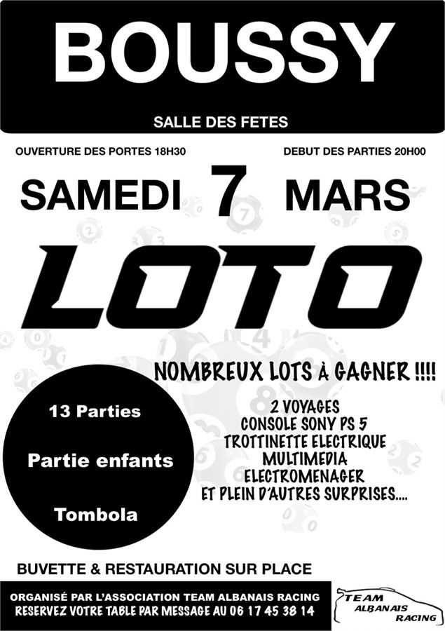6 eme LOTO du Team Albanais Racing