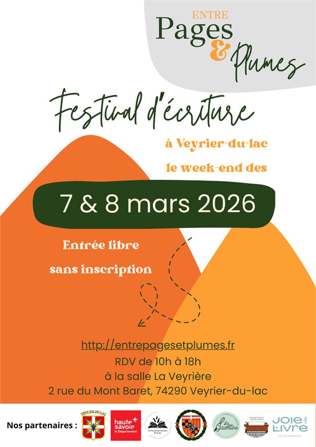 Festival d'écriture : entre Pages et Plumes - Association Les Evénements Littéraires de Veyrier
