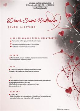 Menu spécial Saint Valentin - Auberge de Thil