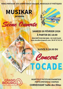 Musikar Scène ouverte et concert