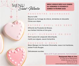 Visuel_Menu de la Saint-Valentin - Restaurant Mets et Vins_Bourg en Bresse - ©estaurant Mets et Vins