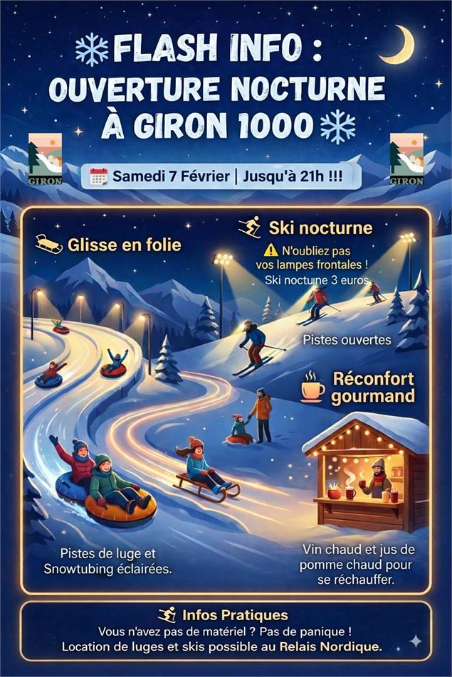 Nocturne à la station de Giron - Mairie de Giron