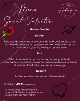 Visuel_Menu Saint-Valentin - Auberg'in café-restaurant_Saint-Rémy - ©Auberg'in Bar Restaurant