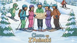 Une famille sur les pistes, carte au trésor en main - Gemini AI