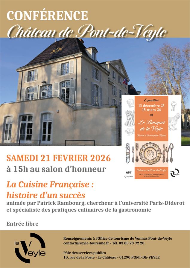 Conférence « La cuisine française : histoire d’un succès » par Patrick Rambourg - CC la Veyle