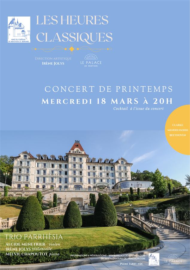 Les Heures classiques - concert de Printemps_Menthon-Saint-Bernard - Amis du Château de Menthon