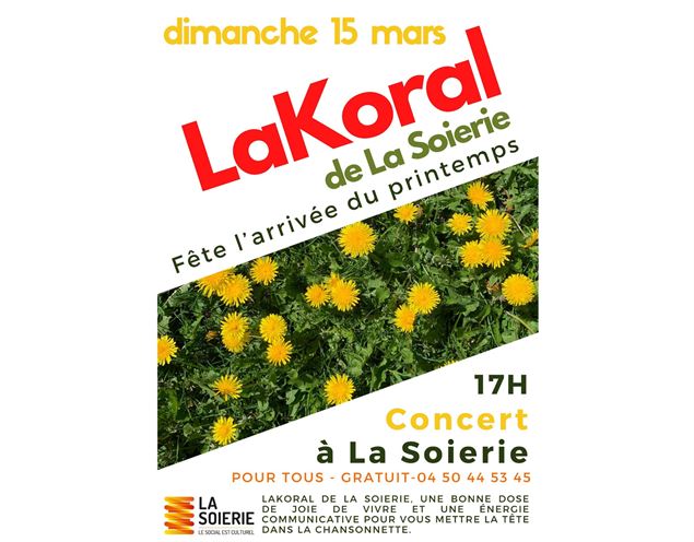 affiche avec photo de pissenlits - Lakoral de la Soierie