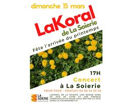affiche avec photo de pissenlits - Lakoral de la Soierie
