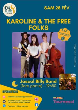 Concert Karoline & the Free Folks et Jascal Billy Band (1ère partie) - Clé de Lune
