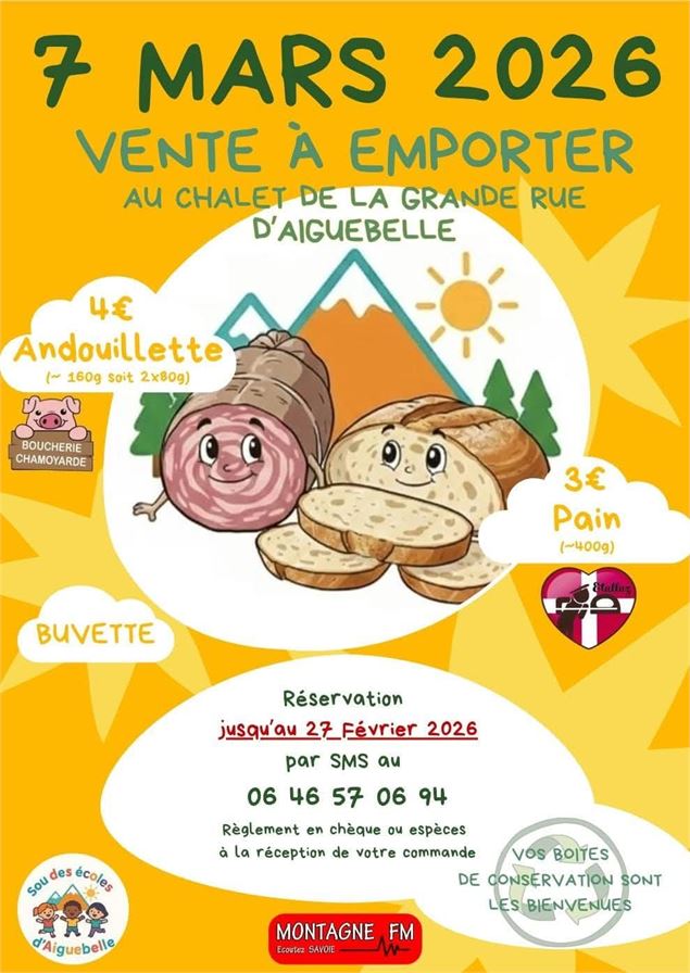 Affiche décrivant l'animation - Sou des écoles d'Aiguebelle