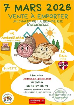 Affiche décrivant l'animation - Sou des écoles d'Aiguebelle