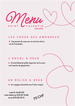 Menu Saint-Valentin au Tseudron_Torgon