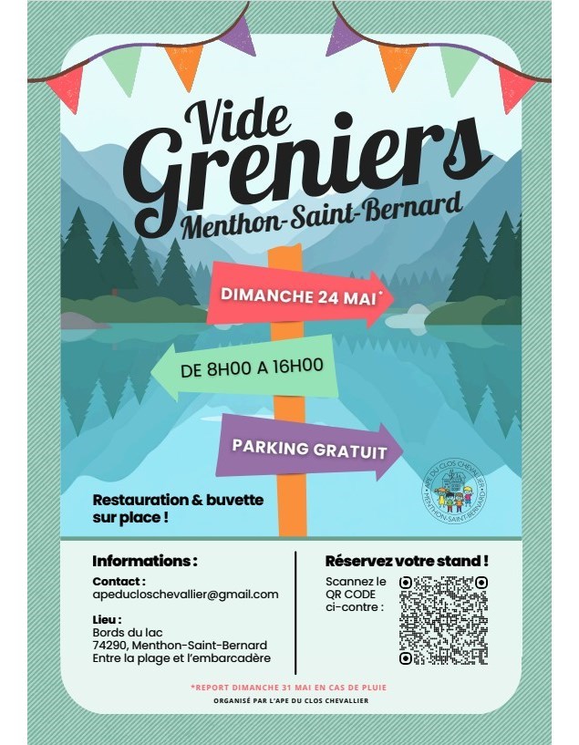 Vide-Greniers au bord du lac le 24 mai - Save the date!
