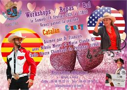 Affiche Bal Country + Stages_Péronnas - ©Association Blue Patt Country