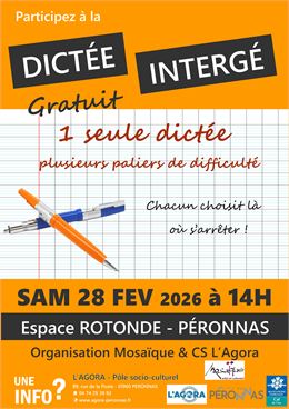 Dictée intergé - L'AGORA Péronnas