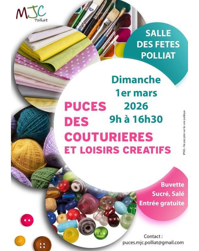 Affiche_Puces des Couturières - ©MJC Pollliat