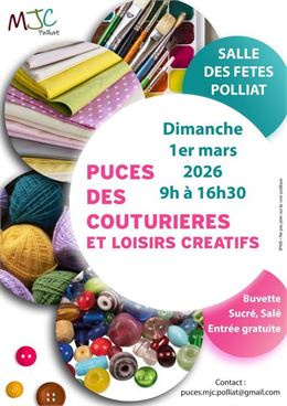 Affiche_Puces des Couturières - ©MJC Pollliat