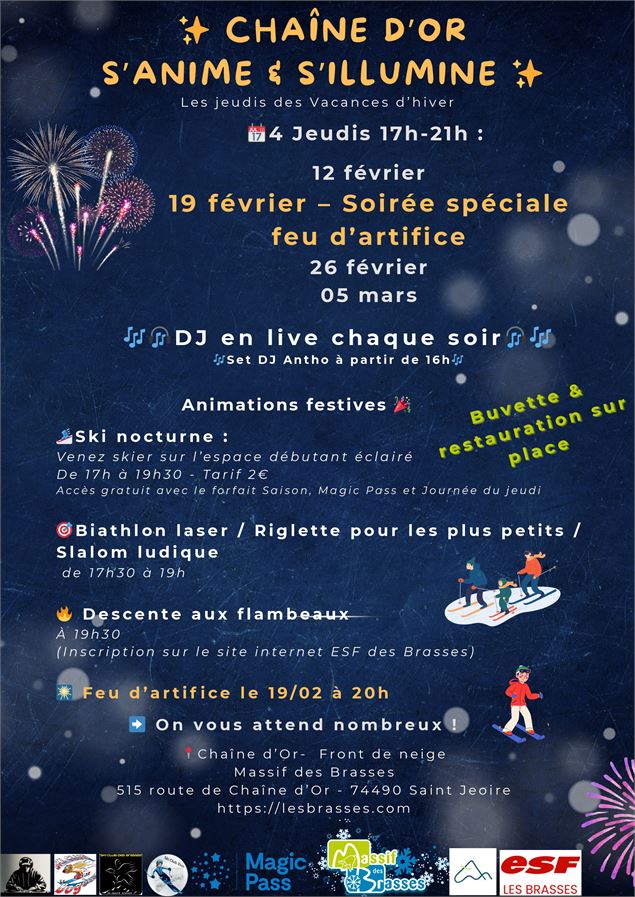 Chaîne d'Or s'anime et s'illumine - Massif des Brasses