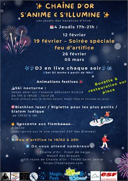 Chaîne d'Or s'anime et s'illumine - Massif des Brasses
