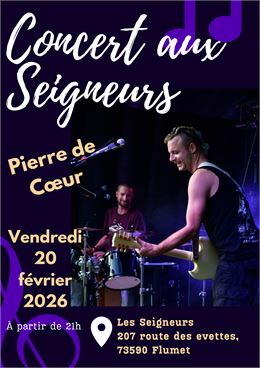Affiche concert Pierre de Coeur - Bar les Seigneurs