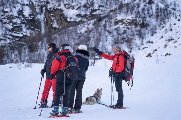Randonnée en raquettes nocturne et retour aux flambeaux_Peisey-Vallandry