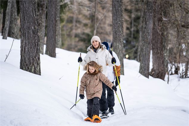 Sortie raquettes nocturne : marche d'approche étoilée vers un restaurant d'altitude_Peisey-Vallandry
