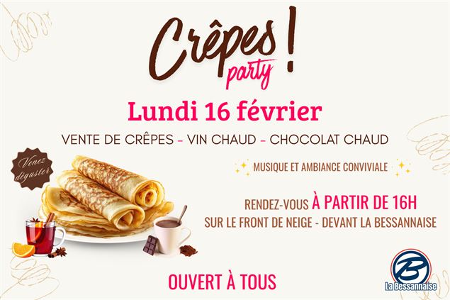 Affiche de la Crêpes Party - La Bessannaise