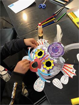 Carnaval: Atelier de fabrication de masques en carton recyclé_Le Corbier