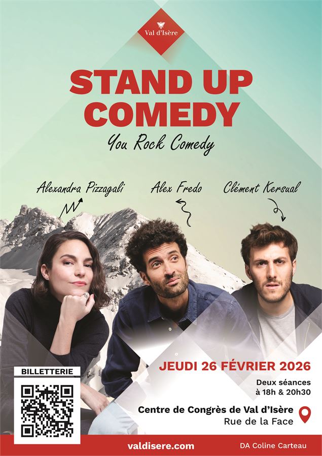Affiche Stand up Comedy - Val d'Isère Tourisme