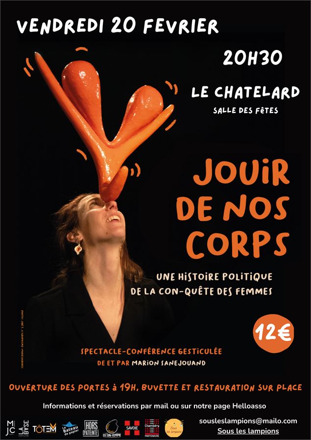 Affiche Jouir de nos corps - Association sous les lampions