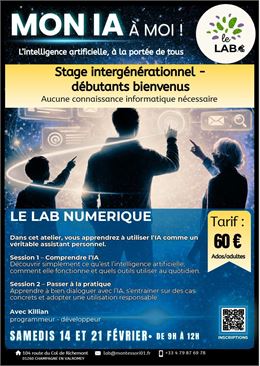 Stage intergénérationnel "Mon IA à moi"_Champagne-en-Valromey - Le LAB