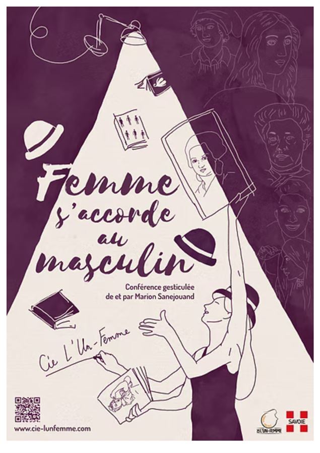 affiche conférence gesticulée - Compagnie l'Un Femme