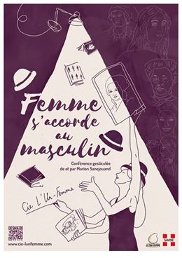 affiche conférence gesticulée - Compagnie l'Un Femme