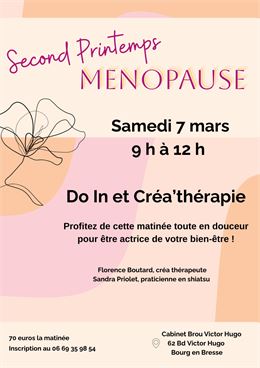 Affiche_Second Printemps Ménopause_Bourg-en-Bresse - ©Florence Boutard