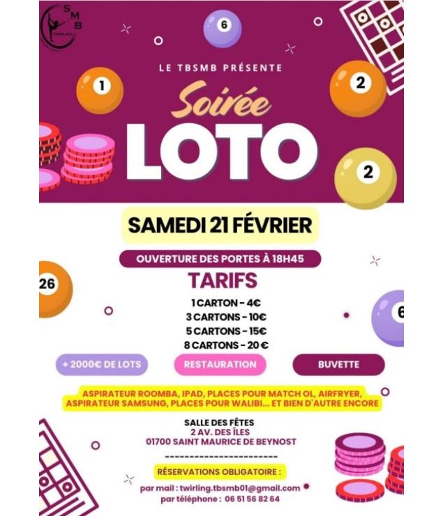 Soirée loto - twirling-bâton