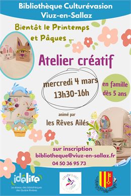 ATELIER CREATIF PRINTEMPS PAQUES - LES REVES AILES