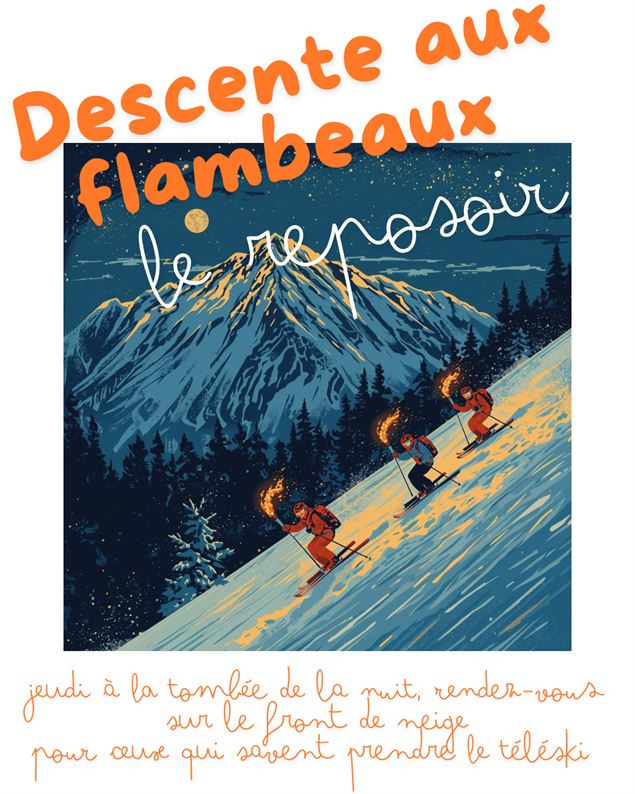 Descente aux Flambeaux - Ecole de SKi le Reposoir - ESF le Reposoir 