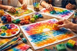 Peinture à l'éponge - Chat GPT