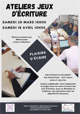 Ateliers Jeux d'écriture - Bibliothèque de Beaumont